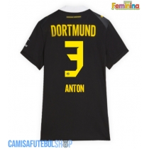 Camisa de time de futebol Borussia Dortmund Waldemar Anton #3 Replicas 2º Equipamento Feminina 2026-27 Manga Curta
